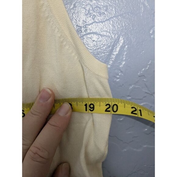 Charter Club Womens Ivory Sleeveless Knit Tank Top L Cotton classic quiet luxury - Picture 10 of 10